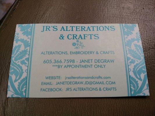 JR's Alteration's and Crafts