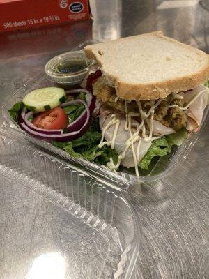 I had theThe thanksgiving sandwich for lunch it was so good this is my new spot for lunch