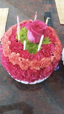 Birthday cake floral