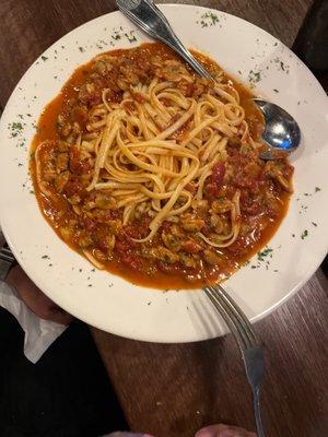 Linguini clam sauce
