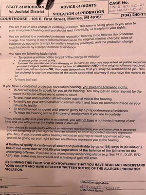 I'm facing several probation violations. I have to be in court june 11 for pretrial