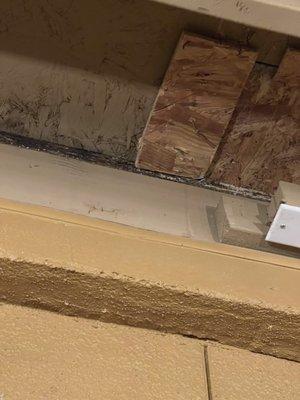 This is the patched area of our roof REPLACEMENT we paid for.