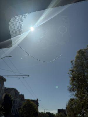 The crack they have caused, while not saying a word to me and hoping I wouldn't notice before I leave