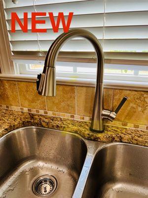 Newly installed faucet