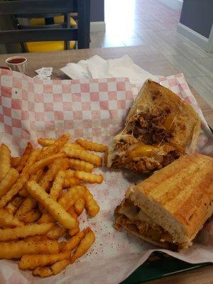 Chicken teriyaki and fries