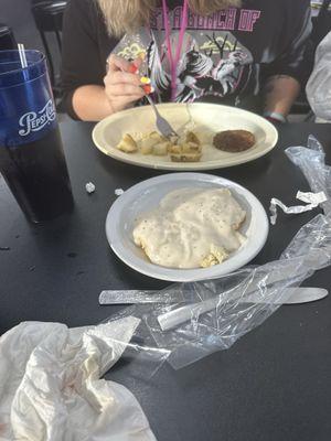 Breakfast. Or what is left at this point.