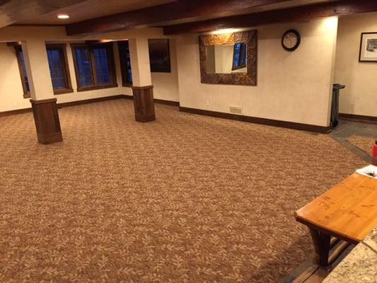Commercial Pattern Match Carpet Installation "Dining Room"