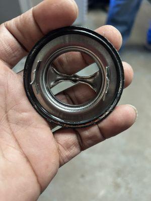 Cut thermostat they put in to keep car from overheating