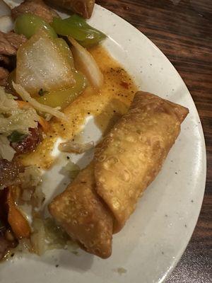 Burnt cabbage egg rolls