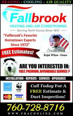 Fallbrook Heating & Air Conditioning Inc
