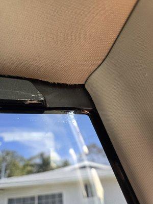 Didn't bother cutting it, just placed film on top of plastic.