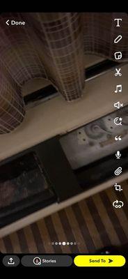 this is the AC unit. the picture doesn't do it justice. it was molded and rusted.