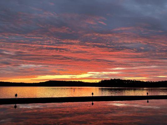 Sunset at Freedom Boat Club, located at Ridge Marina
