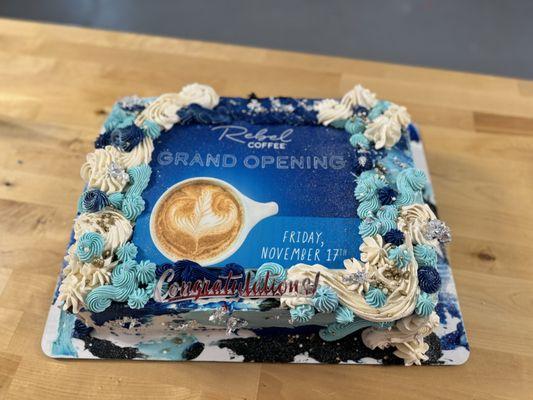 Grand Opening sheet cake