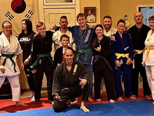 We have kids classes, mixed classes, and adult classes.