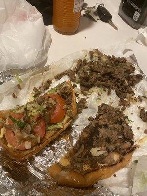 Torta de Bistek with beans