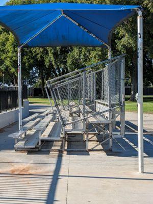 Bleachers by the skate park