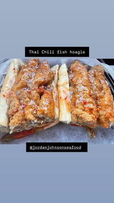 Thai Chili fish hoagie