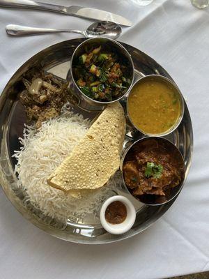 Lamb Rogan Josh thali
