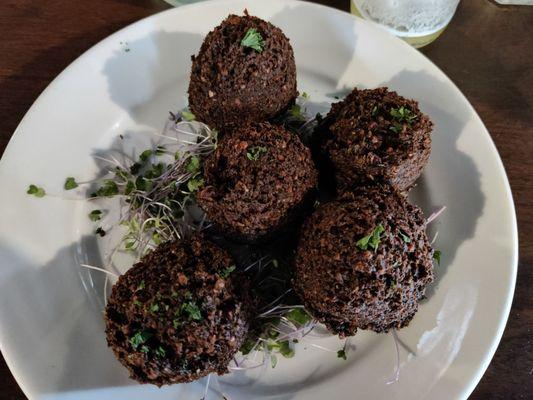 Falafel with micro greens. $2 each