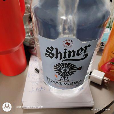 Shiner beer now makes Vodka.