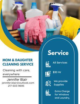 Mom & Daughter Cleaning Service
