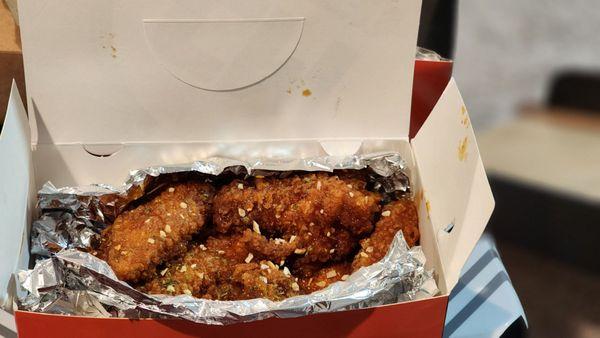 Garlic soy chicken wings