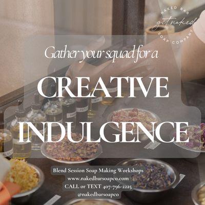 Join us for our blend session soap making workshops!