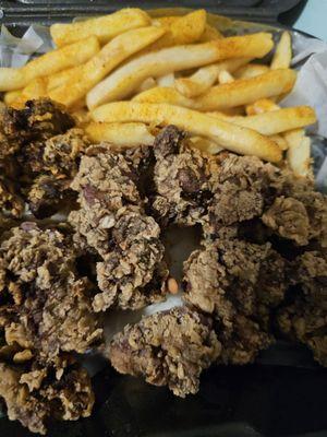 Jr. Fish & Chicken restaurant Chicken liver dinner..