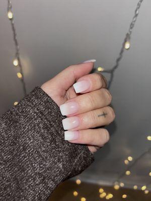 Ombré on natural nails