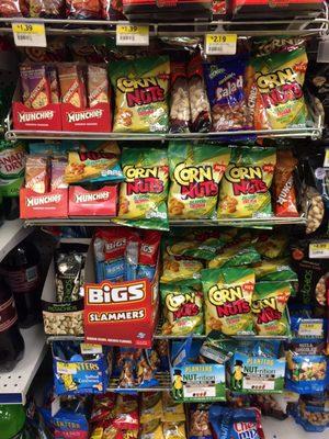 Snaaaaaaacks for days. Especially Corn Nuts.