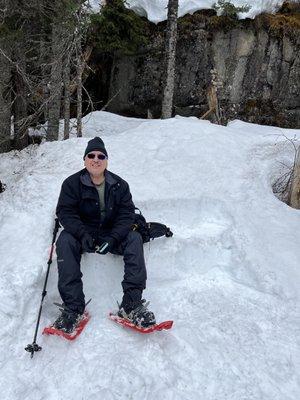 Ice bench to sit down while we ate lunch