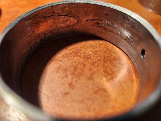 disfigured and damaged cam bearing