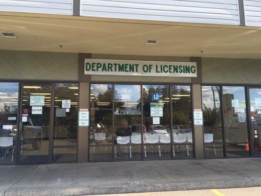 Around the back of the buildings that face HWY 305