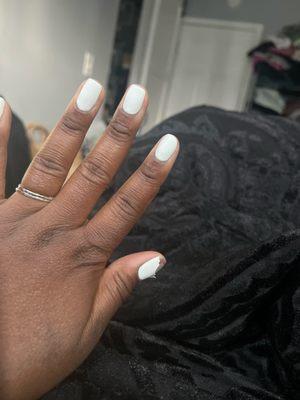 Chipped nail same day I got them done