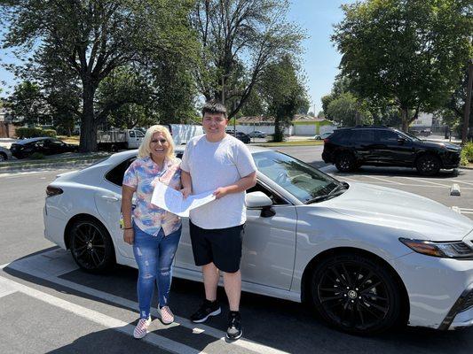 He passed on his first try, thank you Vanessa!!!