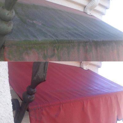 A before and after picture of our work here at clean awn.