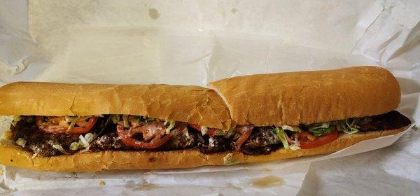 16" hot sausage poboy