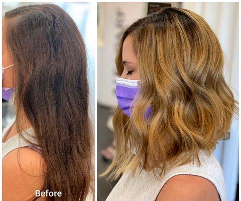 What a beautiful change! Color Correction, Haircut & Style