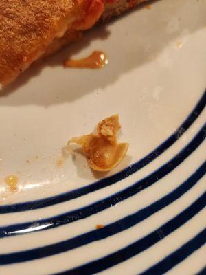 Pistachio shell found in pizza