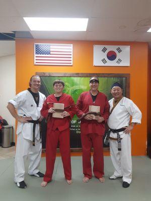 Senior red belt test, good memories with my son!