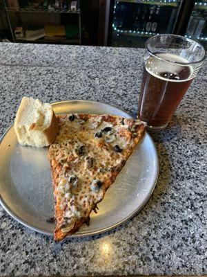 Anchovy and marinara slice