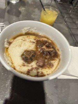 1 solid piece of meat, a sorta existent piece and the bone stand in....