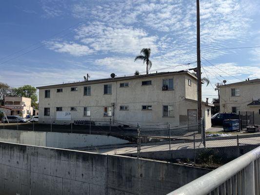 Very ugly building in an even uglier urban jungle... no green space or safe places to walk. Very unpleasant!
