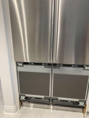 4months ago, I spent $14,000 to get this looking refrigerator. Now its half done but a month ago, there was no panel at all.
