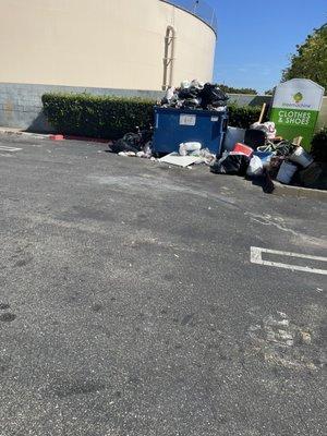 Every other day because the gate is always open so people come an dump trash from other places