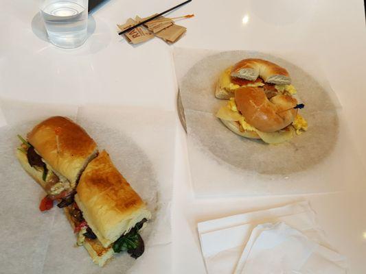 not a panini, cold egg bagel.