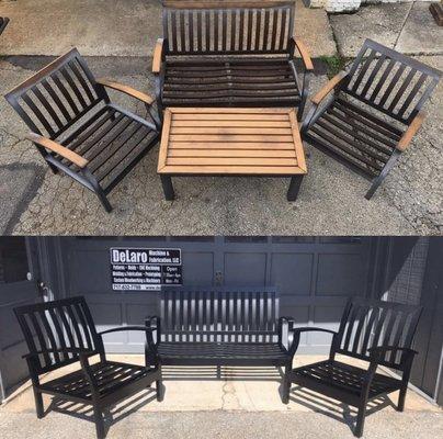 Before & after Powder coating Job
