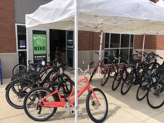 Bikes for sale outside