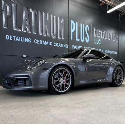 Full body paint protection film and a 5 year ceramic coating.